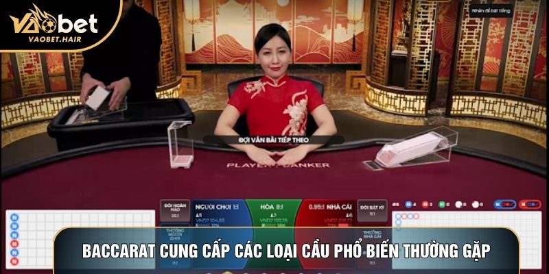 Baccarat có bàn cược tiêu chuẩn với các phân vùng