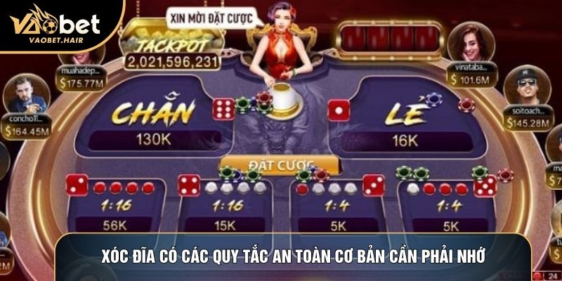 Xóc đĩa có các quy tắc an toàn cơ bản cần phải nhớ
